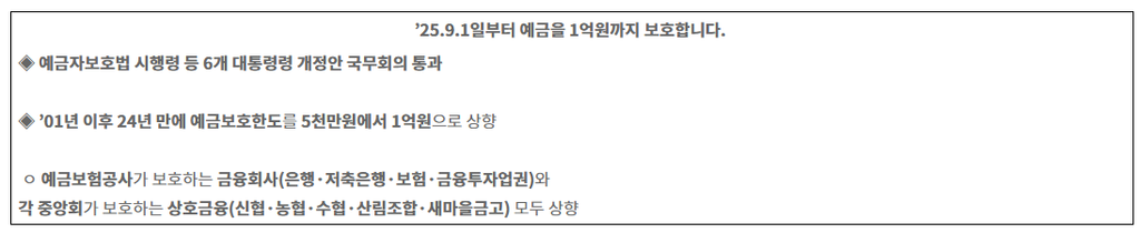 예금보호한도 상향, 예금자보호, 예금, 이자, 금리, 분산